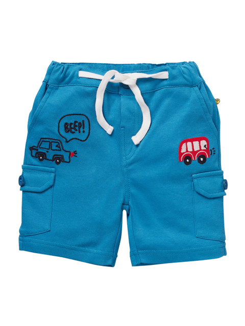 

Pranava Infant Blue Printed Regular Fit Regular Organic Cotton Sustainable Shorts