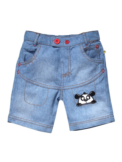 

Pranava Infant Blue Self Design Regular Fit Organic Cotton Denim Sustainable Shorts