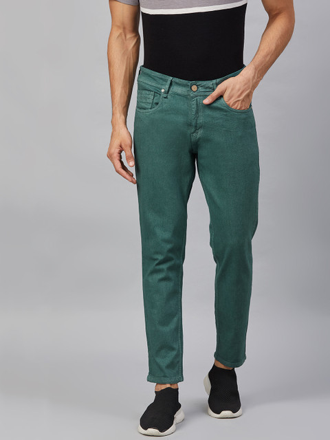 

Roadster Men Green Slim Tapered Fit Mid-Rise Clean Look Jeans