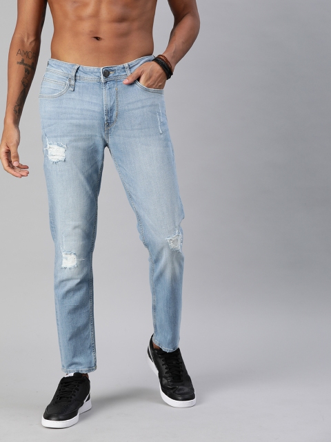 

Roadster Men Blue Slim Fit Mid-Rise Mildly Distressed Stretchable Jeans