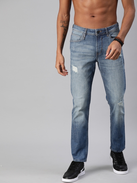 

Roadster Men Blue Slim Fit Mid-Rise Mildly Distressed Stretchable Jeans