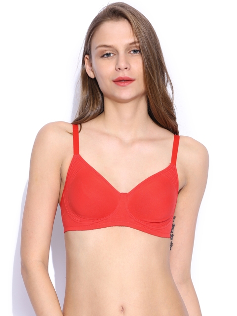 

Enamor Red Non-Wired Non Padded High Coverage Everyday Bra A042