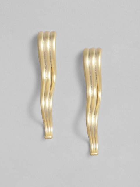 

CORSICA Gold-Toned Contemporary Drop Earrings