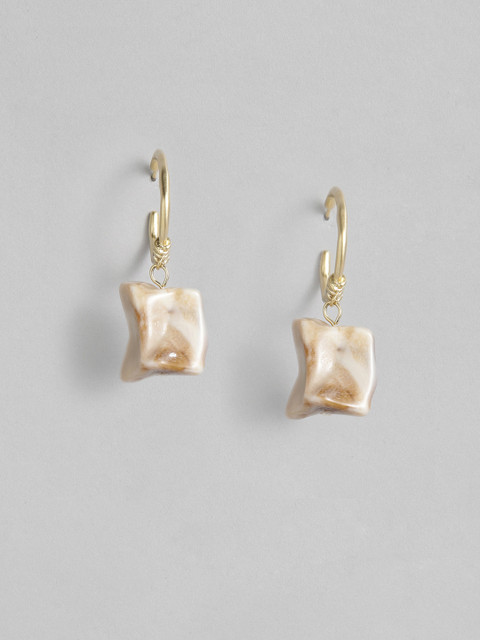 

CORSICA Gold & Off-White Quirky Drop Earrings