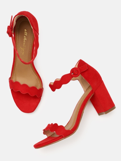 

all about you Women Red Solid Heels