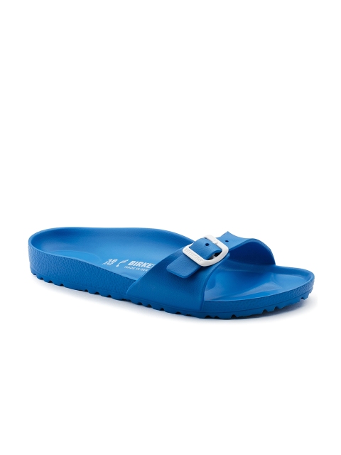 

Birkenstock Women Blue Solid Lightweight Waterproof Madrid EVA Open Toe Flats