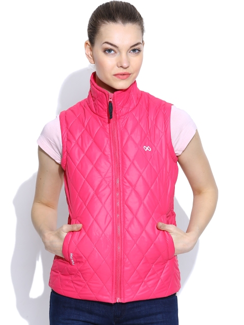 

Pure Play Pink Gridlley Quilted Bomber Jacket
