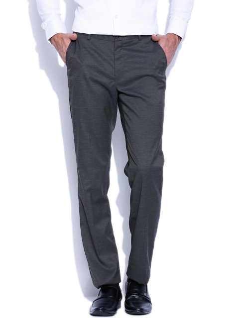 

Four One Oh Charcoal Grey Slim Fit Formal Trousers