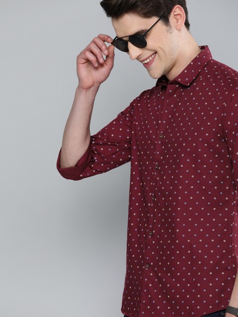 

Mast & Harbour Men Burgundy & Off-White Regular Fit Printed Casual Shirt