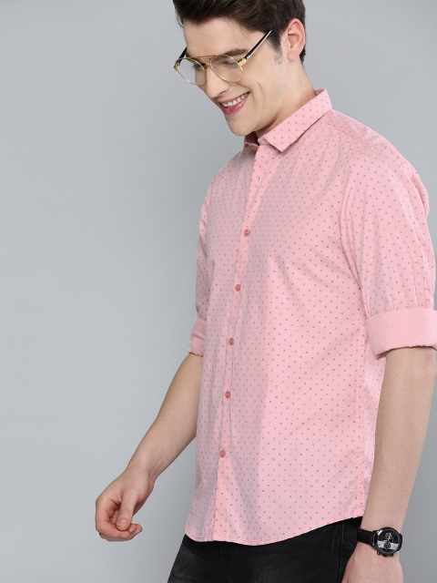 

Mast & Harbour Men Pink & Black Regular Fit Printed Casual Shirt