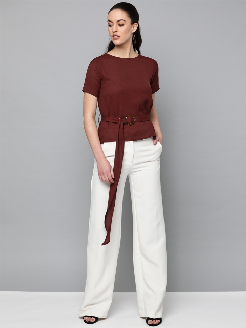 

Trend Arrest Women Maroon Solid Top