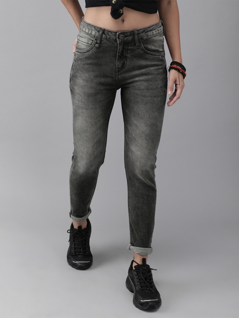 

Roadster Women Black Jegging Super Skinny Fit Clean Look Stretchable Cropped Jeans