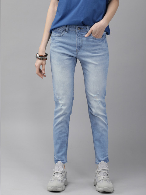 

Roadster Women Blue Skinny Fit Mid-Rise Clean Look Stretchable Jeans