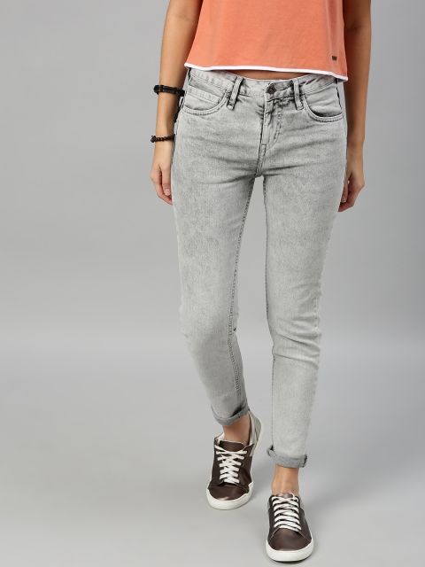 

Roadster Women Grey Skinny Fit Mid-Rise Clean Look Stretchable Jeans