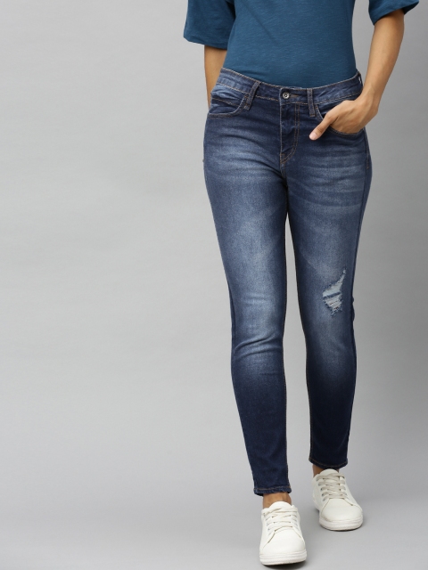 

Roadster Women Blue Skinny Fit Mid-Rise Clean Look Stretchable Jeans