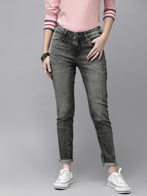 

Roadster Women Black Skinny Fit Mid-Rise Clean Look Stretchable Jeans