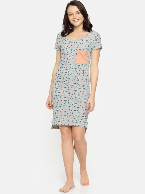 

Slumber Jill Grey Printed Sleepshirt