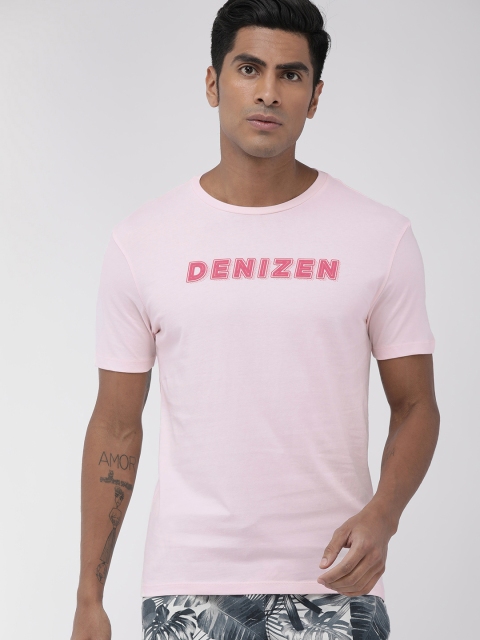 

Denizen From Levis Men Pink Printed Round Neck T-shirt