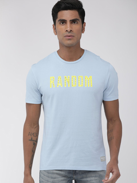 

Denizen From Levis Men Blue Printed Round Neck T-shirt