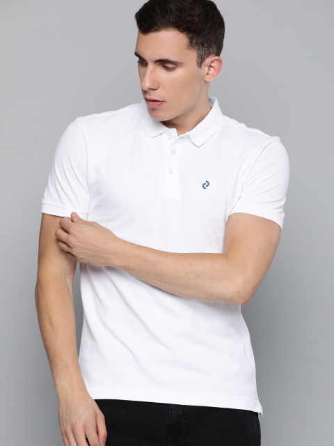 

Denizen From Levis Men White Solid Polo Collar T-shirt