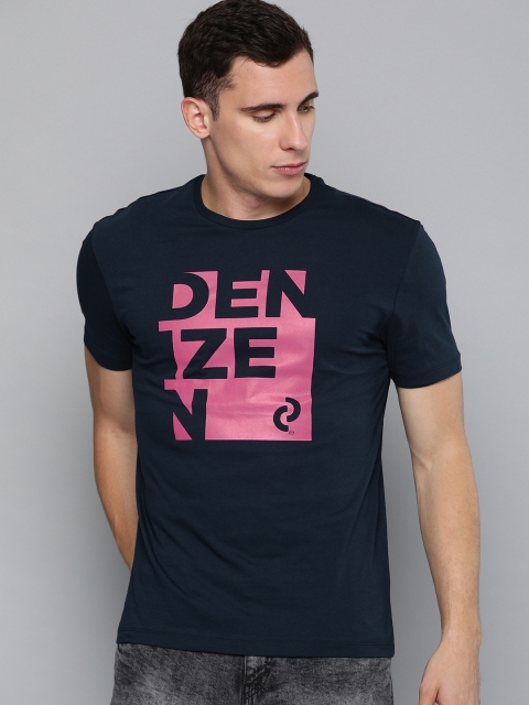 

Denizen From Levis Men Blue Printed Round Neck T-shirt