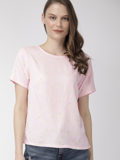 

Denizen From Levis Women Pink & Yellow Printed Top