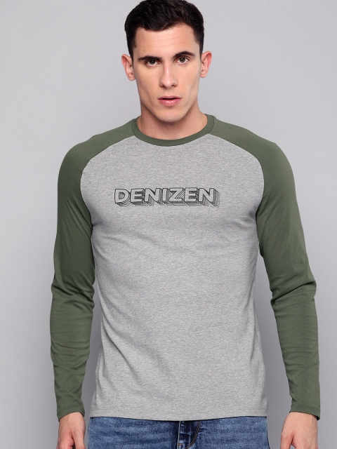 

Denizen From Levis Men Green Printed Round Neck T-shirt