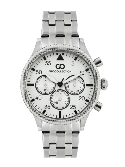 

GIO COLLECTION Men Silver-Toned Dial Watch G1006-11