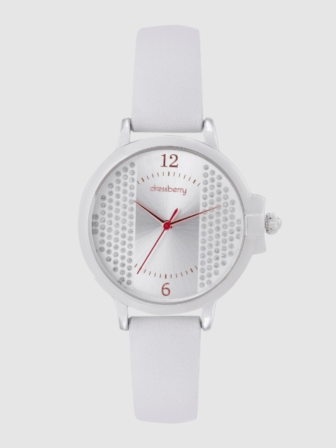 

DressBerry Women Silver-Toned Glitter Detail Analogue Watch MFB-PN-SNT-H21
