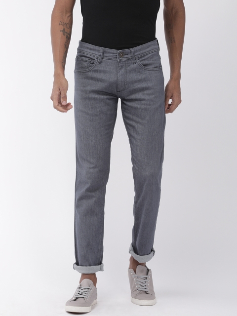 

Park Avenue Men Grey Mod Fit Mid-Rise Clean Look Stretchable Jeans