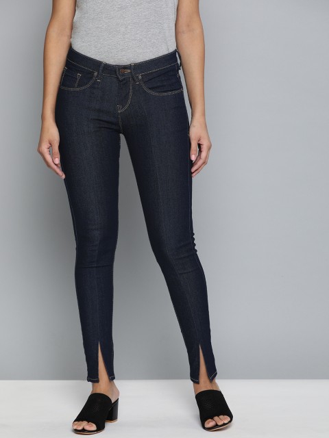 

HERE&NOW Women Blue Skinny Fit Mid-Rise Clean Look Stretchable Jeans