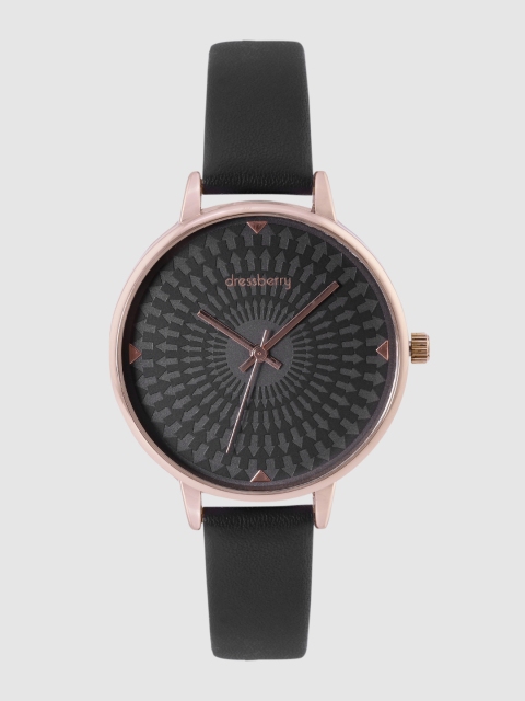 

DressBerry Women Black & Charcoal Grey Textured Analogue Watch MFB-PN-WTH-K0056
