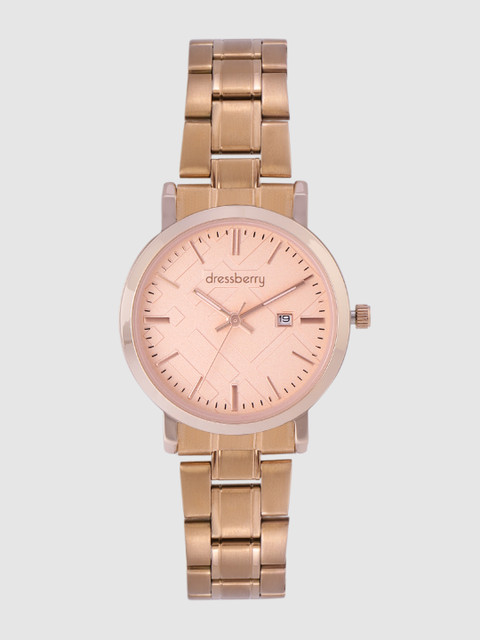

DressBerry Women Rose Gold-Toned Textured Analogue Watch MFB-PN-WTH-5739L
