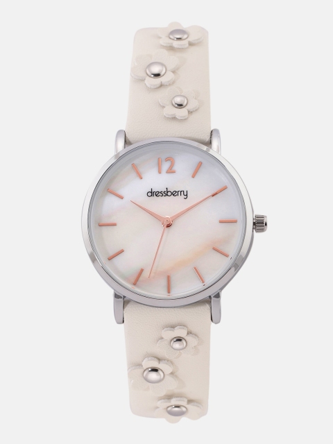 

DressBerry Women Beige Analogue Watch