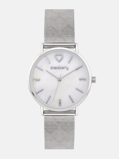 

DressBerry Women White & Silver-Toned Analogue Watch