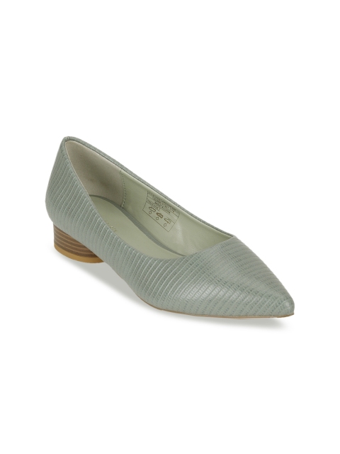 

Van Heusen Woman Mint Green Croc-Textured Ballerinas
