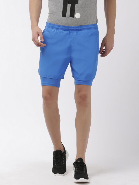 

Nike Men Blue Solid Regular Fit DRI-Fit As Chllgr 5In 2In1 Running Sports Shorts