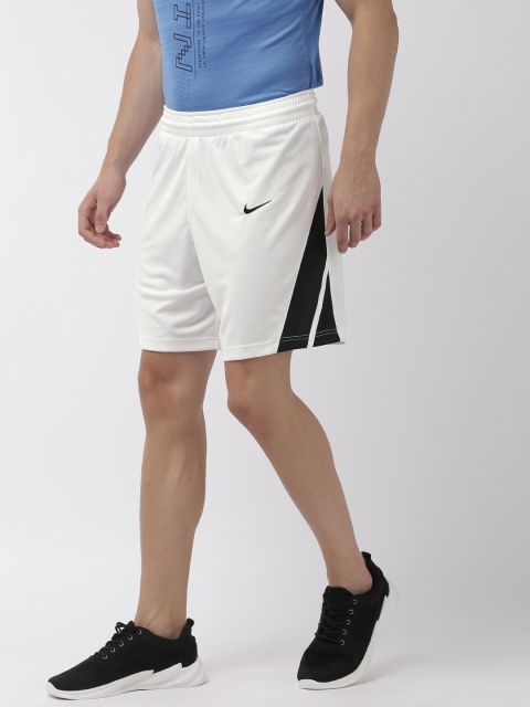 

Nike Men White Solid Regular Fit DRI FIT As M Nk National Stk Running Shorts