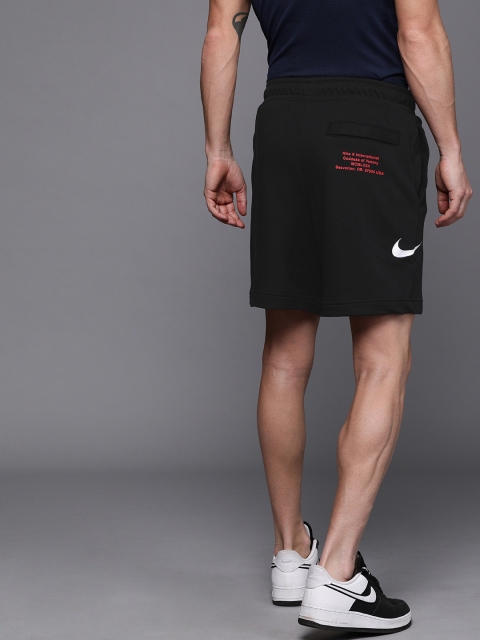 

Nike Men Black Solid Regular Fit As M Nsw Swoosh Sports Shorts