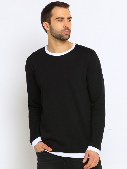 

Maniac Men Black Solid Round Neck T-shirt