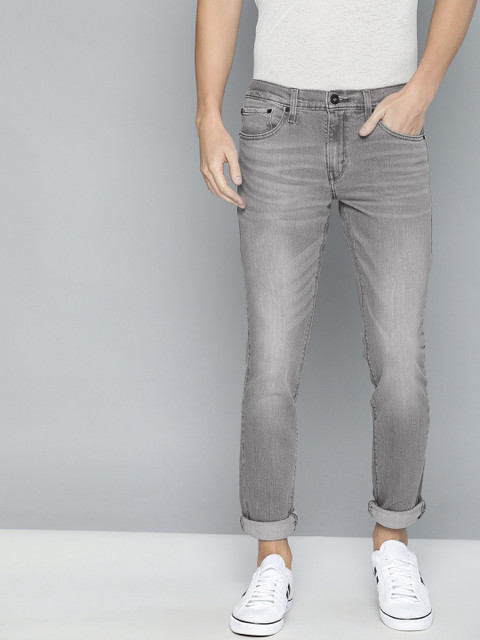 

Denizen From Levis Men Grey Kendrick Slim Fit Mid-Rise Clean Look Stretchable Jeans 216