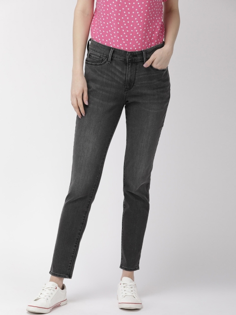 

Denizen From Levis Women Charcoal Grey Modern Skinny Fit Mid-Rise Stretchable Jeans