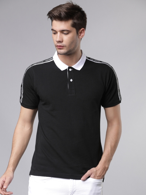 

Ecko Unltd Men Black Solid Polo Collar T-shirt