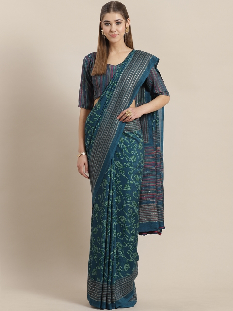 

Saree mall Green Printed Saree