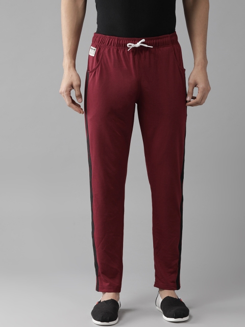 

Hubberholme Men Maroon Solid Track Pants
