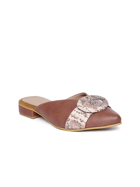 

The Label Life Women Brown Textured Mules