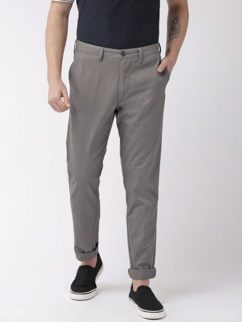 

Marks & Spencer Men Grey Tapered Fit Solid Chinos