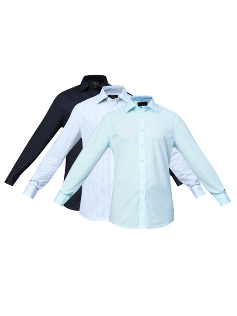 

Marks & Spencer Men Pack Of 3 Easy Care Regular Fit Formal Shirt, Blue