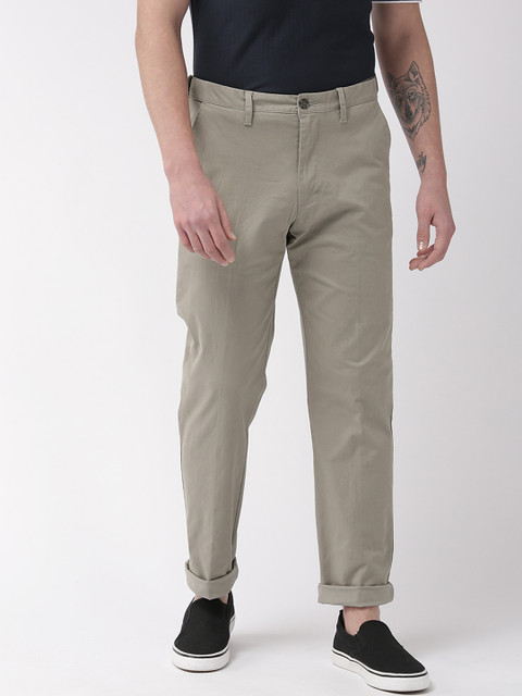 

Marks & Spencer Men Grey Regular Fit Solid Chinos