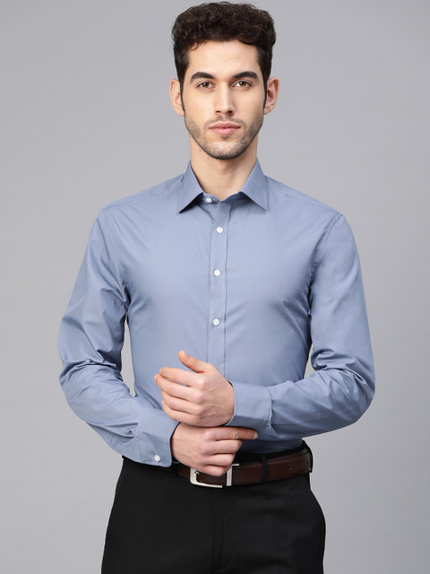 

Marks & Spencer Men Blue Slim Fit Solid Formal Shirt